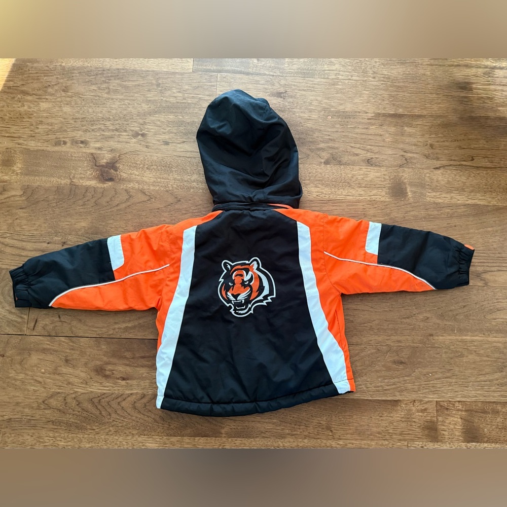 Bengals 3T Kids NFL Black and Orange Hooded Coat